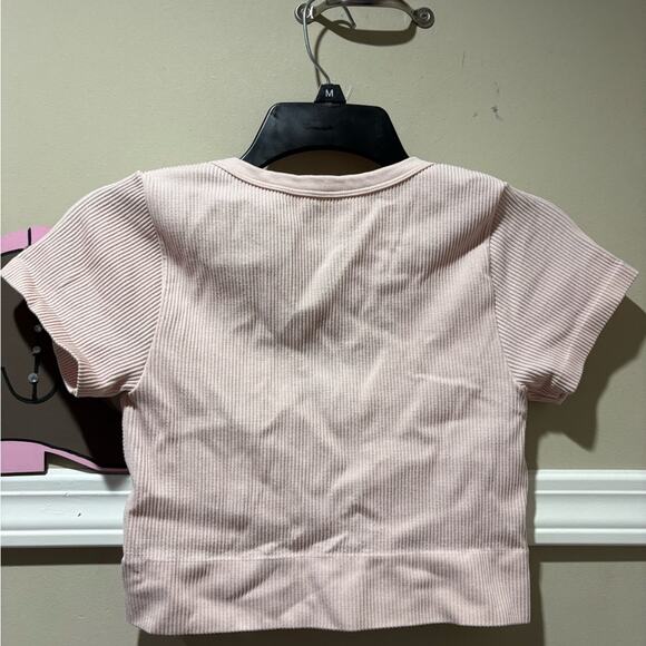 Garage Soft Cream Ribbed Top - Picture 2 of 4